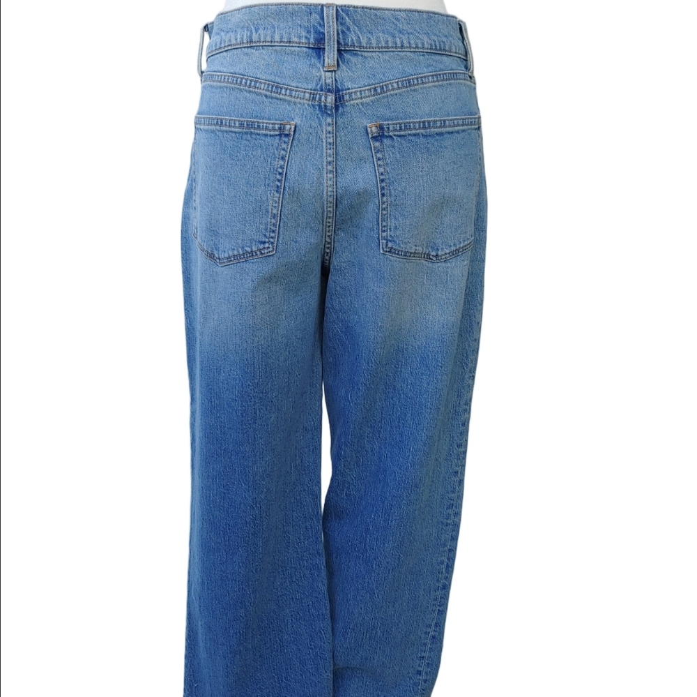 J.Crew High-Rise Slim Wide Leg Jeans in Classic Blue Women's Size 28 NWT - Picture 4 of 17